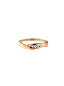 Rose gold ring with diamonds DRBR15-08