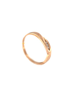 Rose gold ring with diamonds DRBR15-08