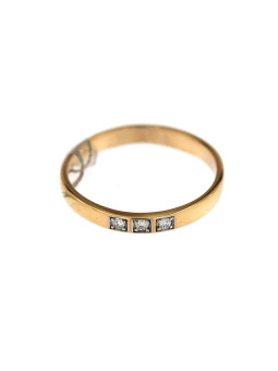 Rose gold ring with diamonds DRBR13-03