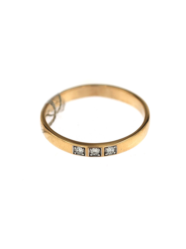 Rose gold ring with diamonds DRBR13-03