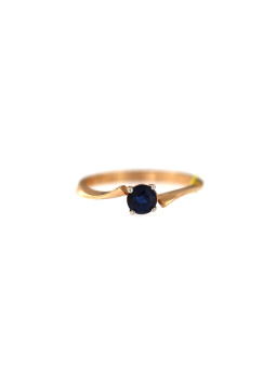 Rose gold ring with sapphire DRBR17-SAF-01