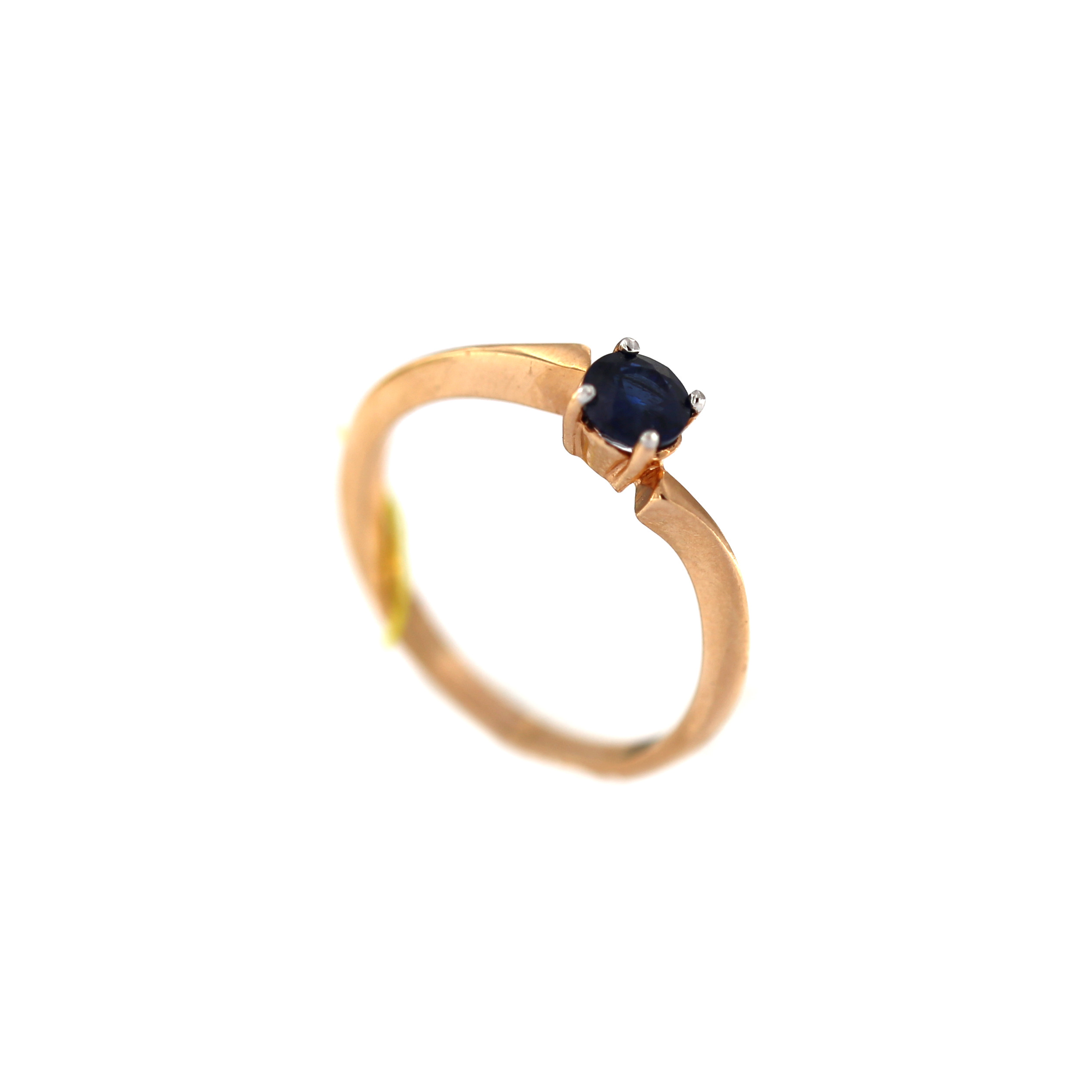 Rose gold ring with sapphire DRBR17-SAF-01