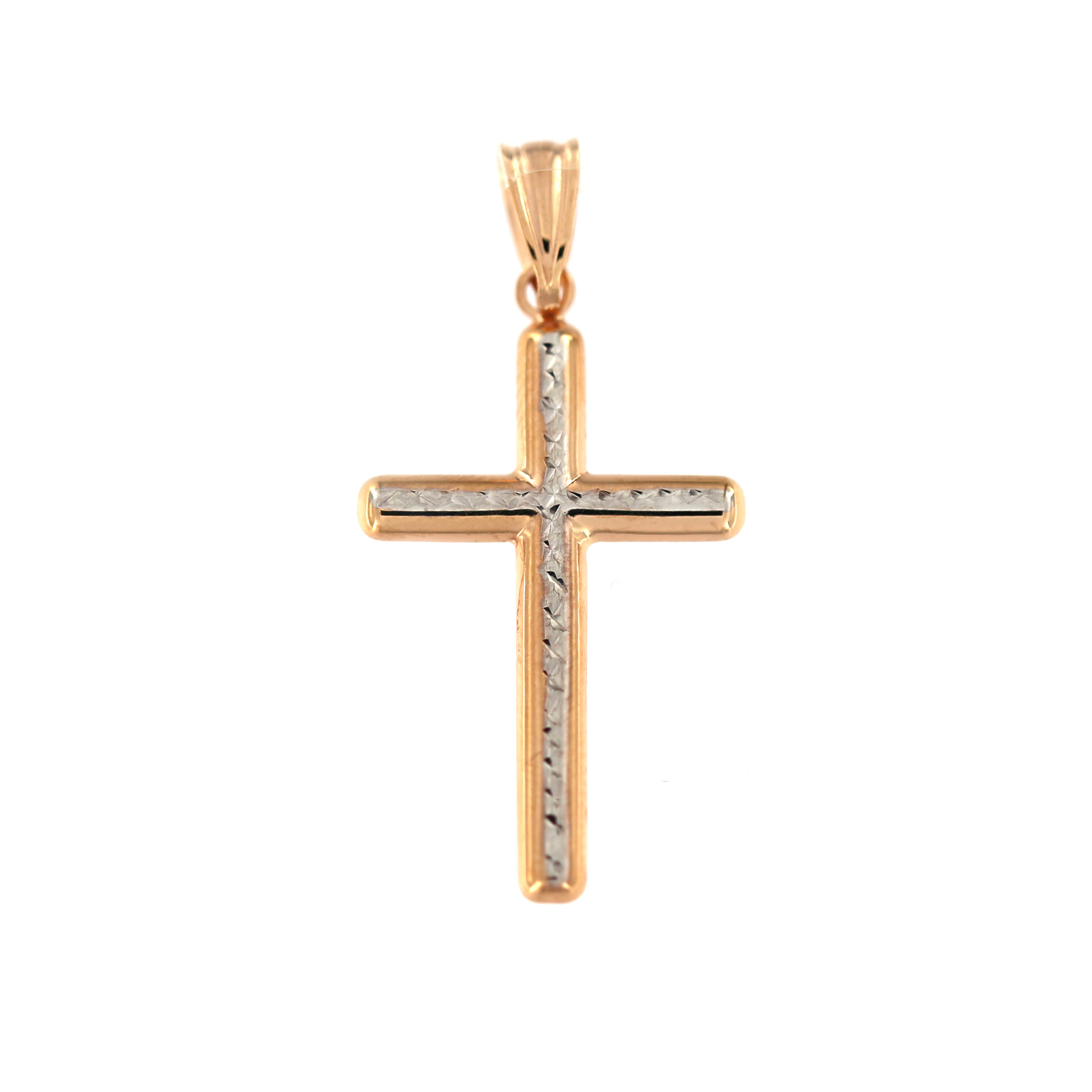 Rose gold cross pendant ARK02-18