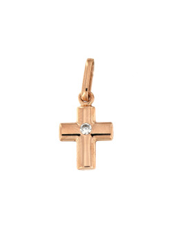 Rose gold zirconia cross pendant ARK04-05