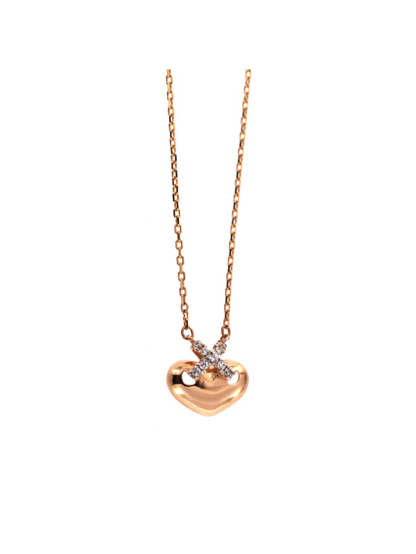 Rose gold pendant necklace CPR10-18