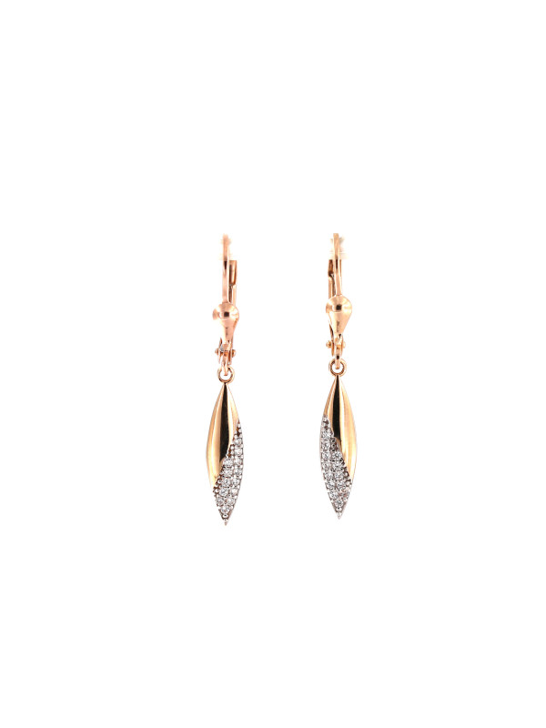 Rose gold drop earrings BRA05-02-25