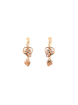 Rose gold drop earrings BRA05-05-03