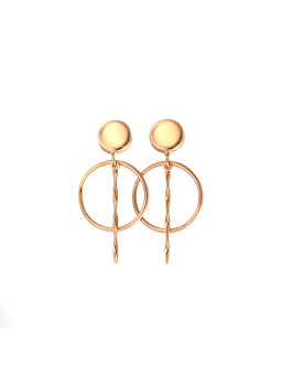 Rose gold pin earrings BRV11-07-01