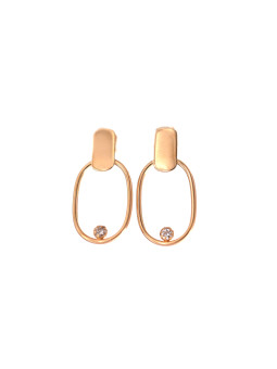 Rose gold pin earrings BRV11-05-02