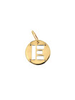 Yellow gold initial letter pendant AGR-E-01 