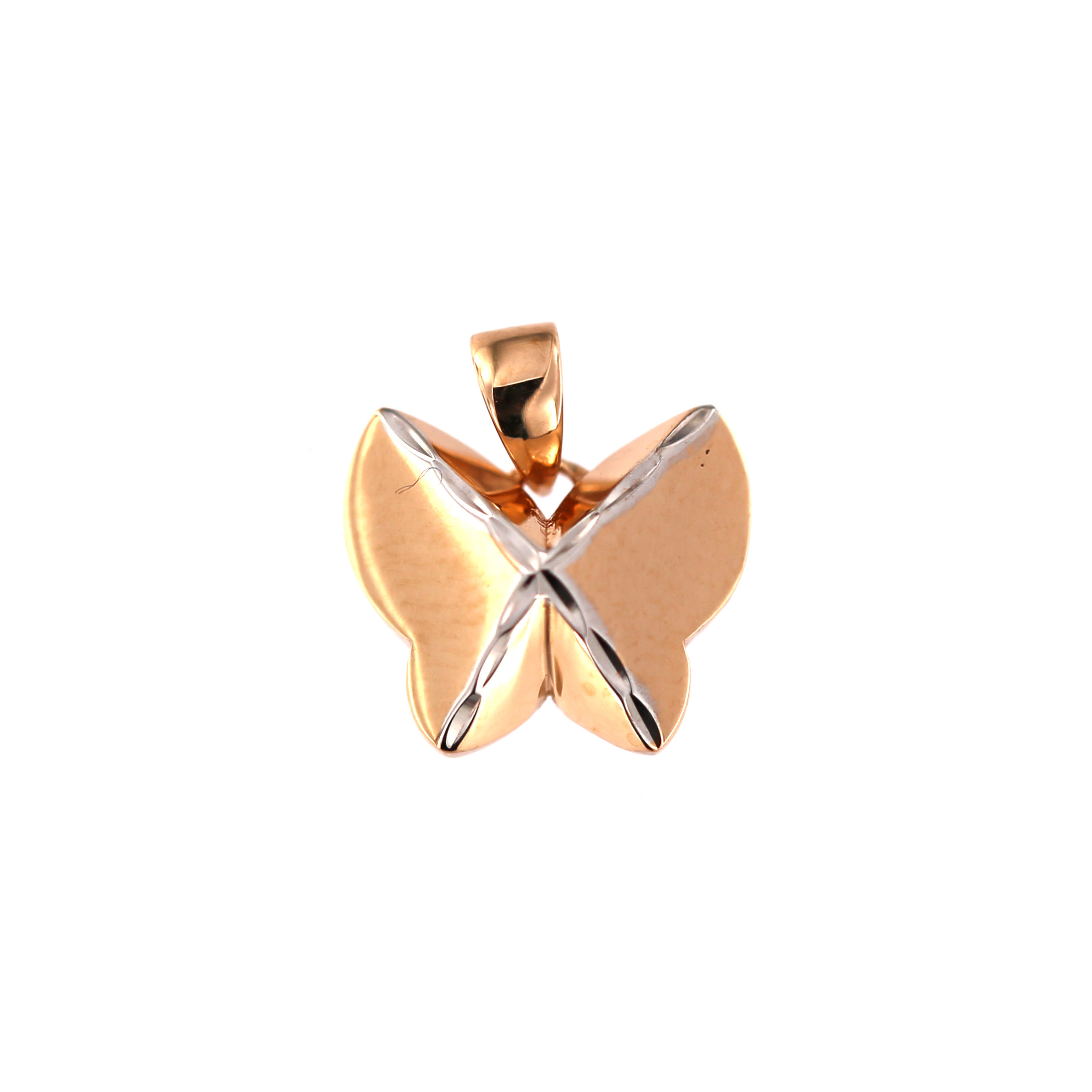 Rose gold butterfly charm ARD12
