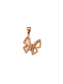 Rose gold butterfly charm ARD14