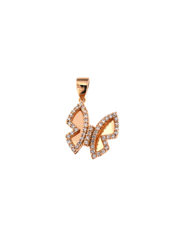 Rose gold butterfly charm ARD14