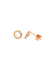 Rose gold zirconia pin earrings BRV12-01-06 