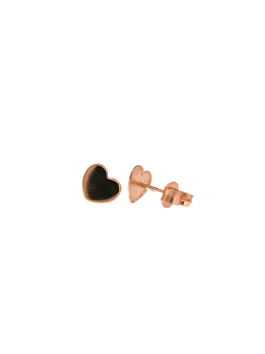 Rose gold heart-shaped pin earrings BRV14-01-13