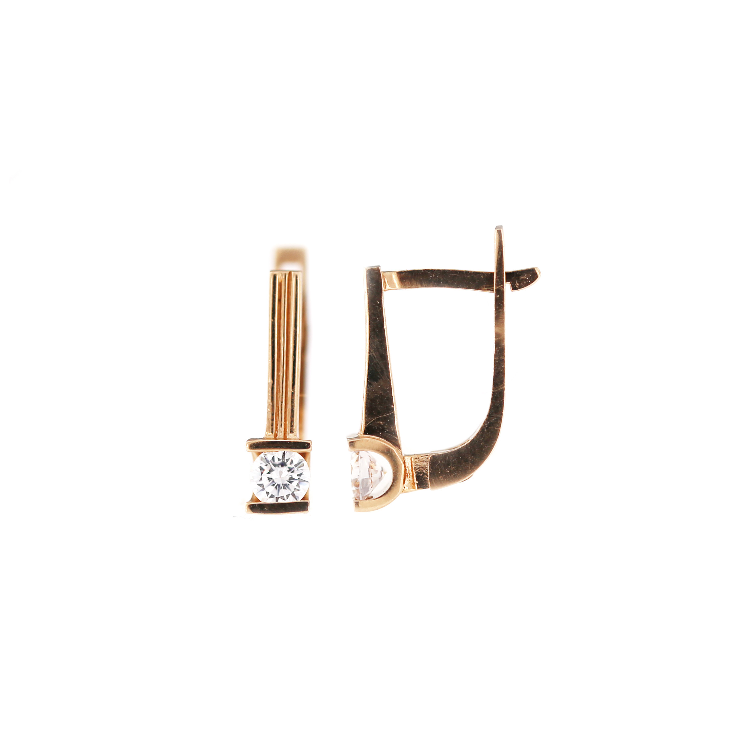 Rose gold zirconia earrings BRA04-02-50