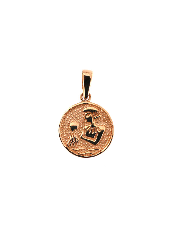 Rose gold Aquarius sign pendant ARH-VA-11