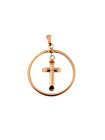 Rose gold cross pendant ARK02-44 