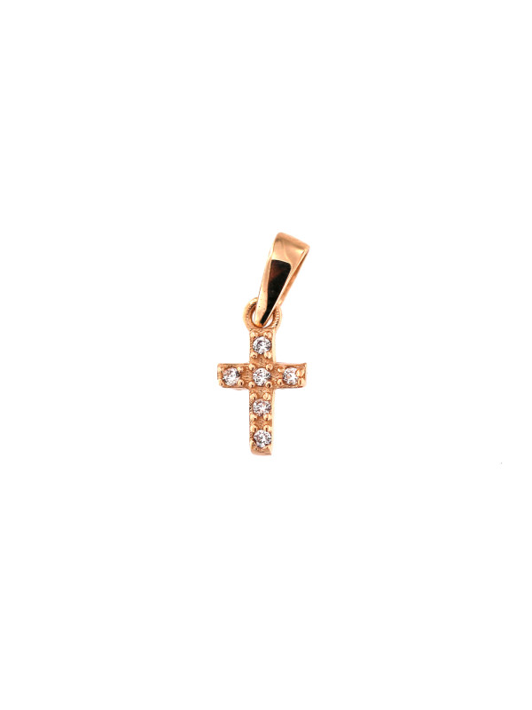 Rose gold cross pendant ARK04-24
