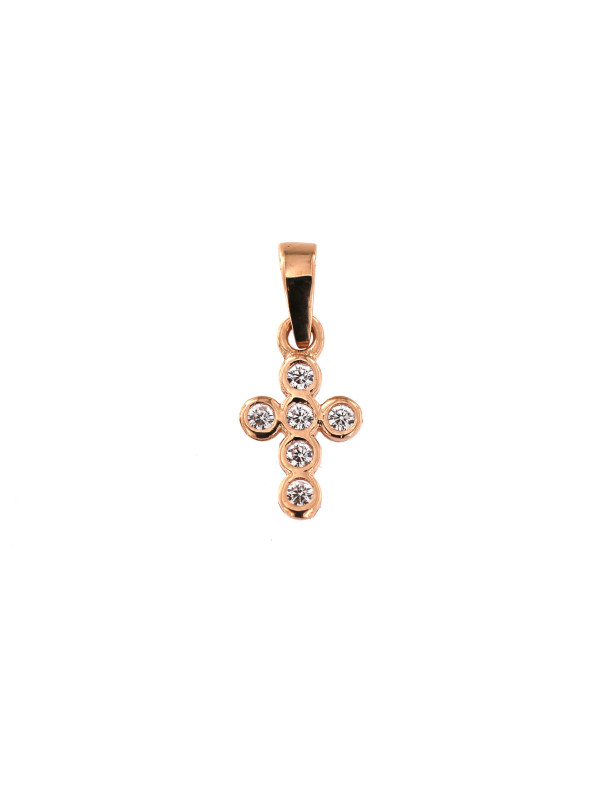 Rose gold cross pendant ARK04-31