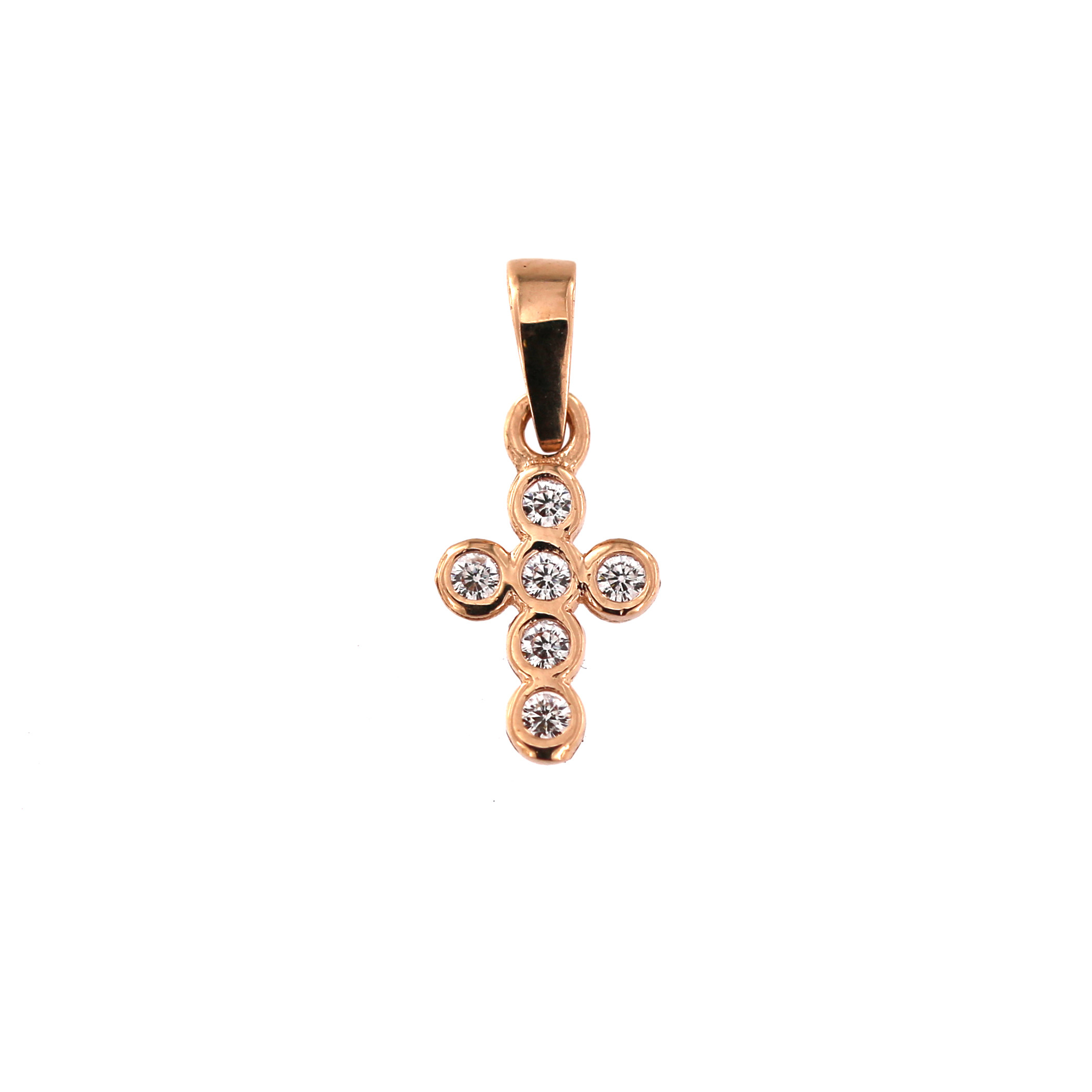 Rose gold cross pendant ARK04-31