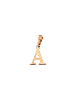 Rose gold initial letter pendant ARR-A-06