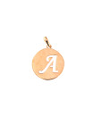 Rose gold initial letter pendant ARR-A-08 