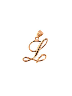 Rose gold initial letter pendant ARR-L-05