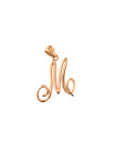 Rose gold initial letter pendant ARR-M-03 