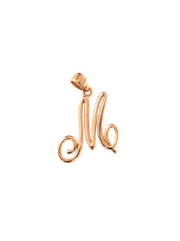 Rose gold initial letter pendant ARR-M-03