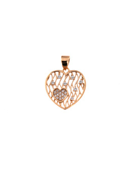 Rose gold heart pendant ARS02-38