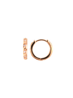 Rose gold zirconia earrings BRR01-07-12