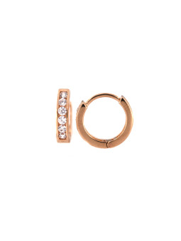 Rose gold zirconia earrings BRR01-07-13