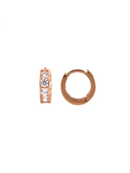 Rose gold zirconia earrings BRR01-07-16
