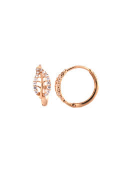 Rose gold zirconia earrings BRR01-10-18