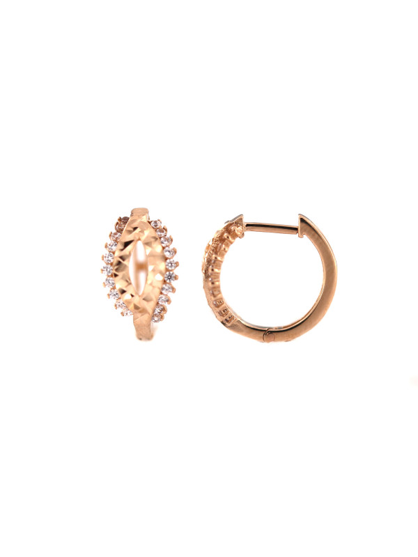 Rose gold zirconia earrings BRR01-10-22