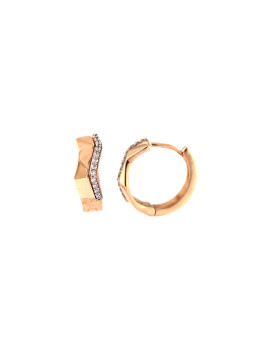 Rose gold zirconia earrings BRR01-10-24