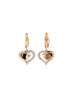 Rose gold zirconia earrings BRR01-12-02