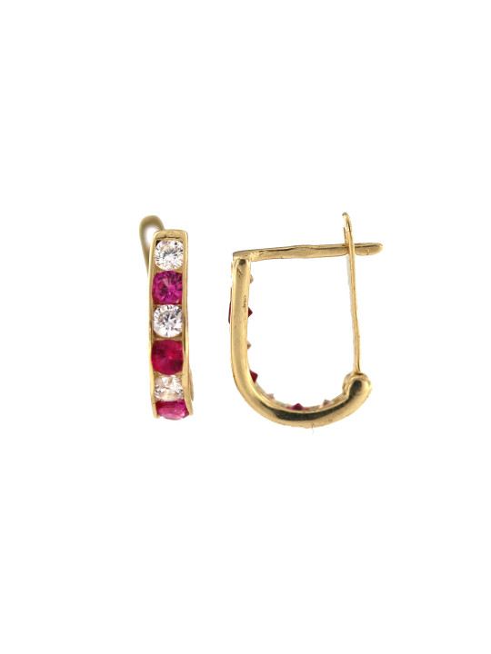 Yellow gold kids earrings BGA07-03-06