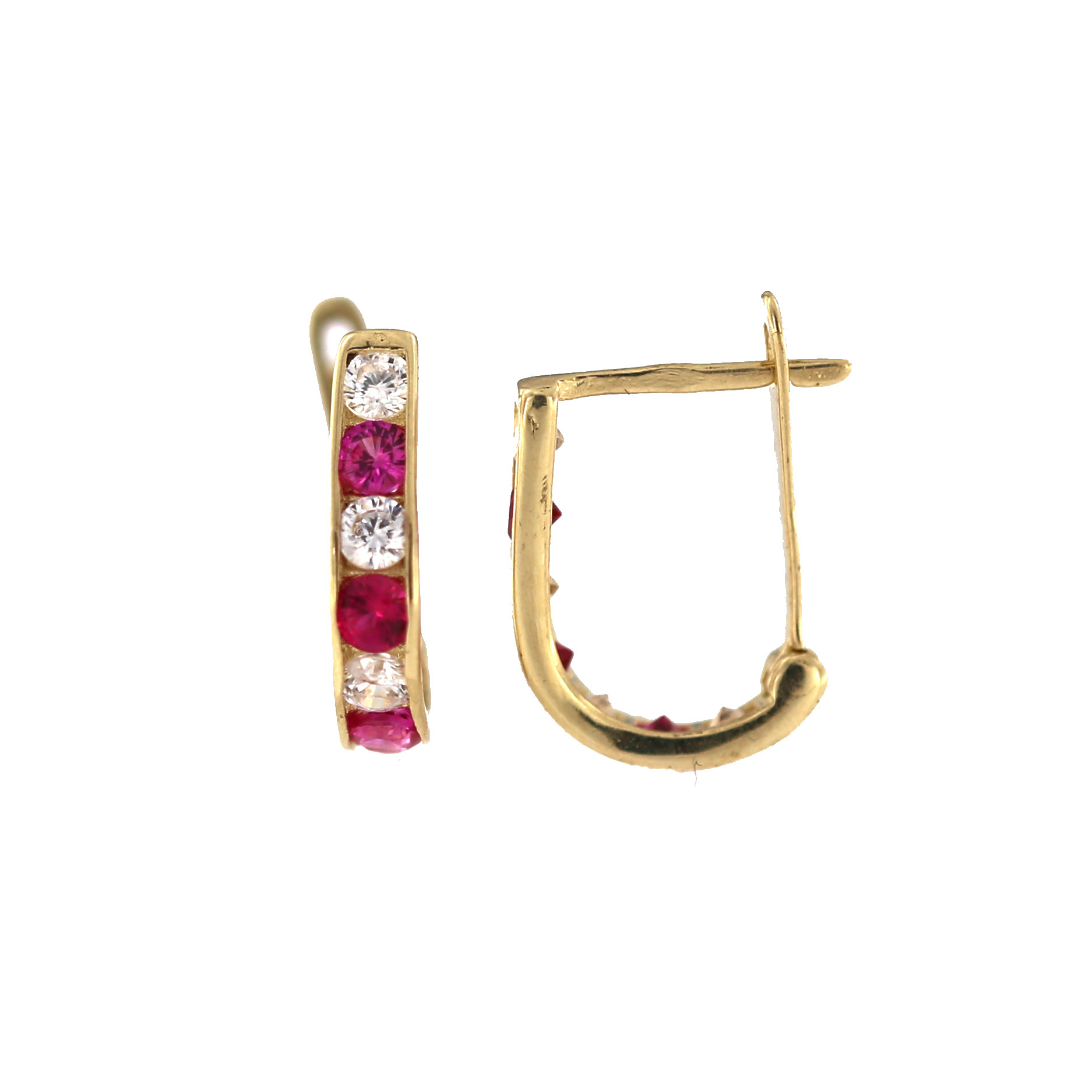 Yellow gold kids earrings BGA07-03-06
