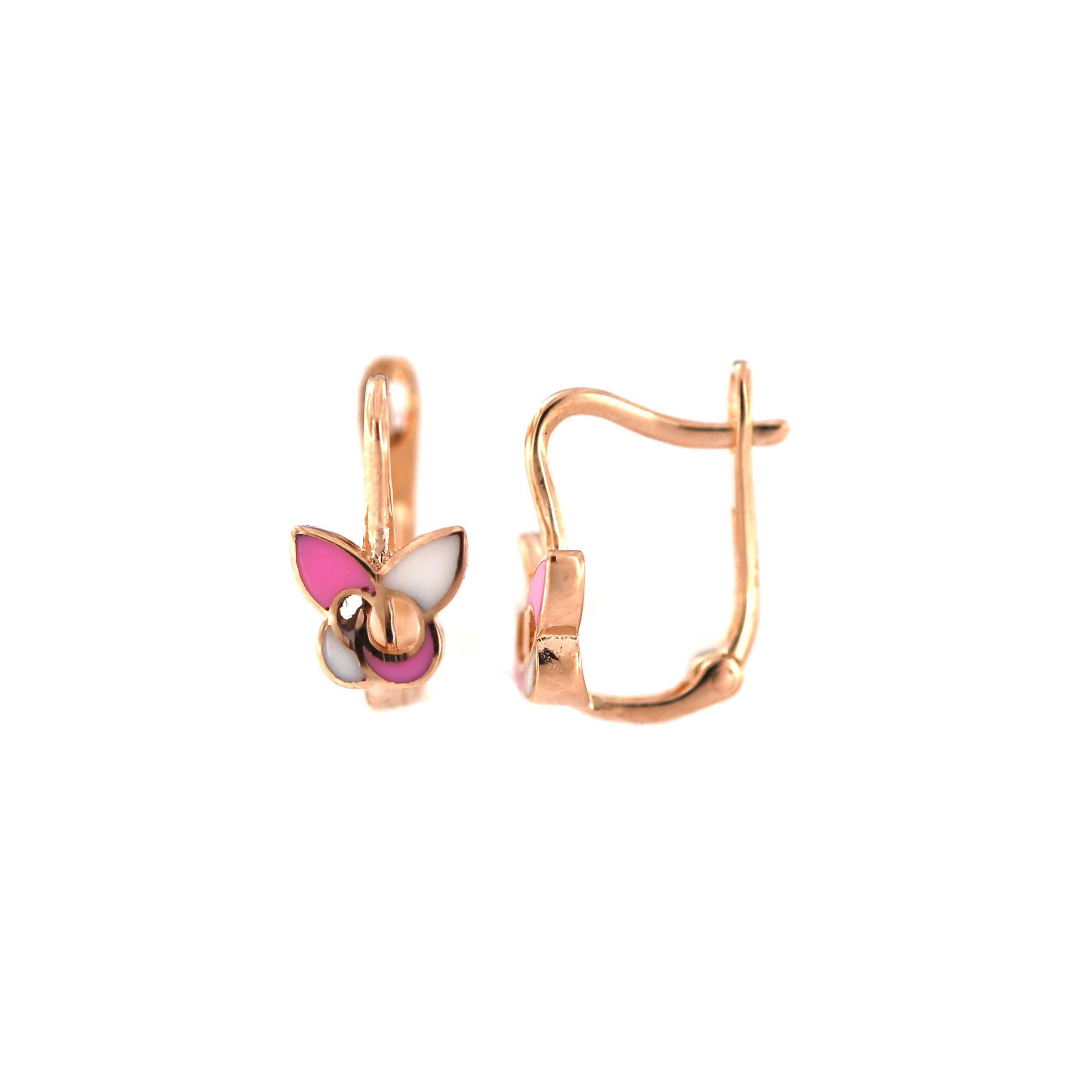 Rose gold kids earrings BRA11-01-08