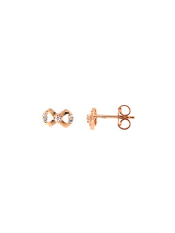 Rose gold infinity sign stud earrings BRV01-02-01