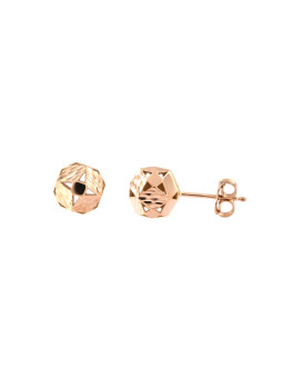 Rose gold ball stud earrings BRV05-10-04