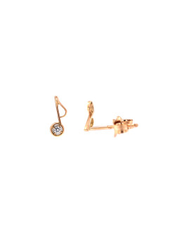 Rose gold musical note pin earrings BRV07-09-04