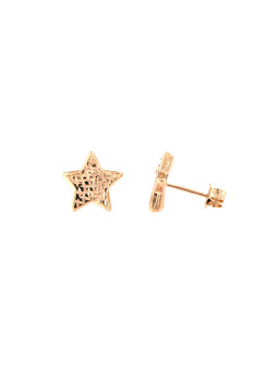 Rose gold star pin earrings BRV07-11-08