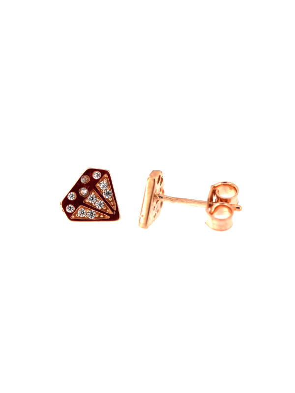 Rose gold pin earrings BRV07-13-02