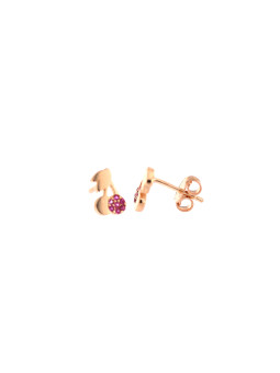 Rose gold pin earrings BRV07-17-01