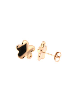 Rose gold flower pin earrings BRV09-01-07