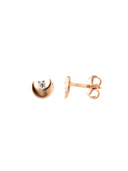 Rose gold pin zirconia earrings BRV08-09-03