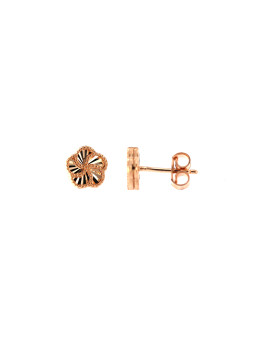 Rose gold flower pin earrings BRV09-01-04